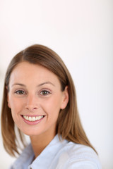 Portrait of beautiful woman looking at camera