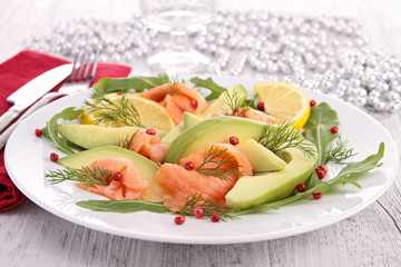 smoked salmon and avocado