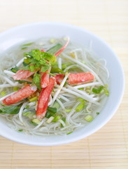 Noodles Soup with Shrimp, Crab