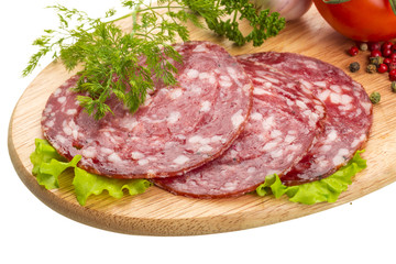 Fresh ripe salami