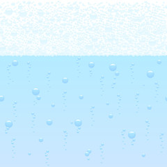 horizontally seamless bubbling background