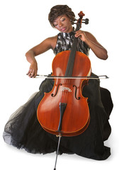 Isolated Cello Player © Scott Griessel