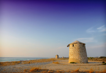 Old windmill ai Gyra beach, Lefkada
