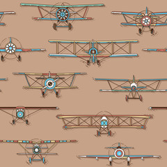 Seamless airplane pattern