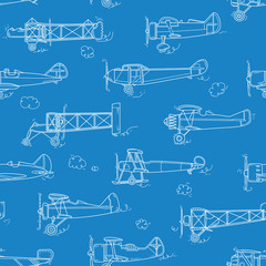 Seamless airplane pattern