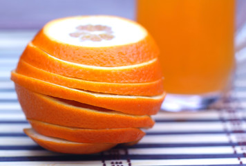 Orange with juice
