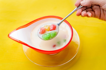 Bualoy desserts of Thailand.