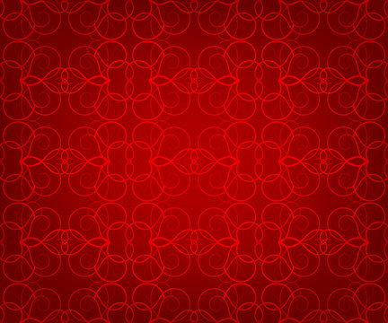 Openwork seamless pattern on a red background