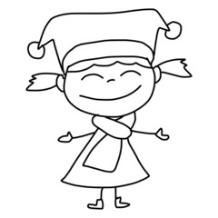 hand drawing cartoon happy kids
