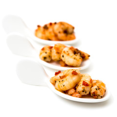 Shrimp with white wine sauce