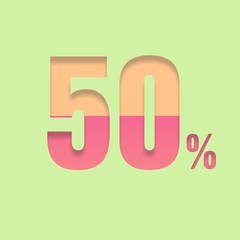 Fifty percent symbol