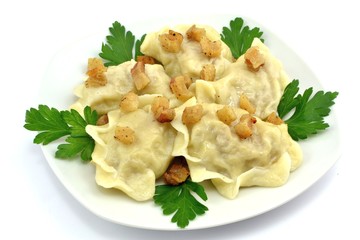 Dumplings with meat and cabbage