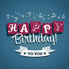 Happy Birthday Greeting Invitation Card
