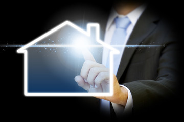 Businessman real estate concept