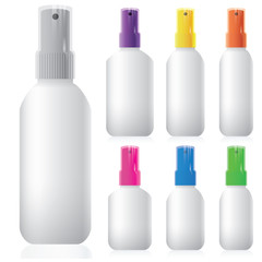 plastic bottle with spray head