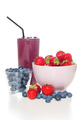 Fresh organic berry smoothie