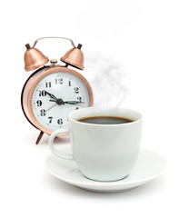 break for coffee isolated on white background