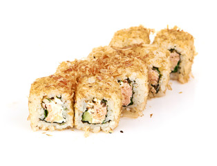 sushi, rolls isolated on white