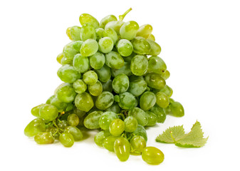 green grapes over white