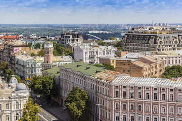 Kiev panorama from Bell tower of Sophia Cathedral. Kiev, Ukraine
