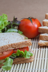 sandwich with tomato and vegetables