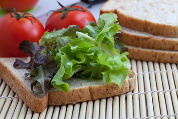 Bread and vegetable