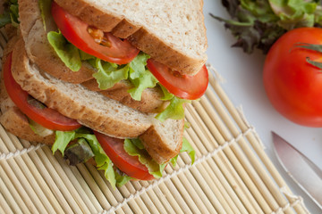 sandwich with tomato and vegetables