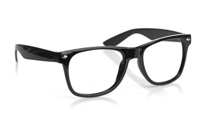 black glasses on a white background - 56018782