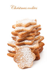 christmas cookies isolated on a white background
