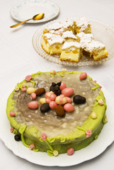 Homemade carrot cake .