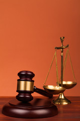 gavel and scales of justice