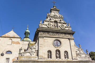 Fototapeta na wymiar Bernardine Church and Monastery (1600 - 1620) in Lviv, Ukraine