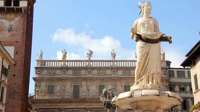 Fountain in Piazza Erbe, Verona