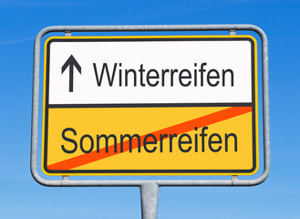 Obraz premium Jetzt auf Winterreifen wechseln !
