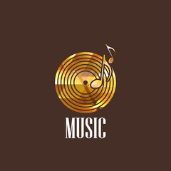 illustration with a diamond vinyl disc icon