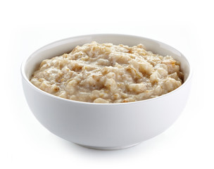 Bowl of oats porridge - obrazy, fototapety, plakaty