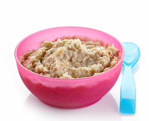 Bowl of oats porridge