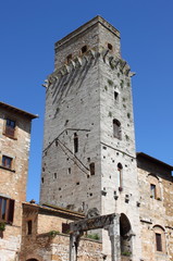 Fototapeta na wymiar Diabeł Wieża w San Gimignano. Toskania, Włochy