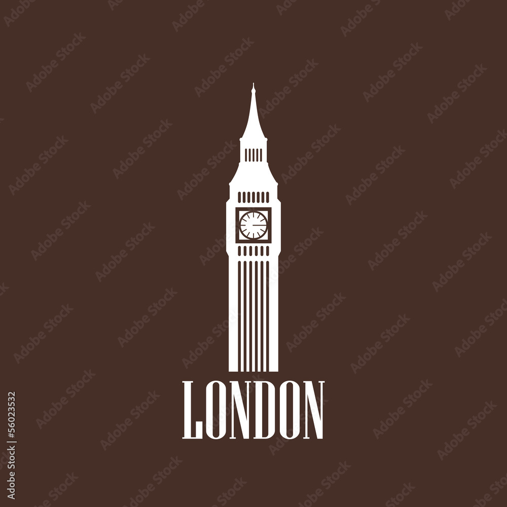 Canvas Prints illustration with the big ben icon