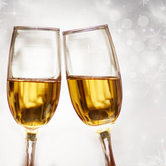 Glasses with champagne