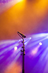 Microphone in stage lights