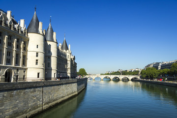 Fototapeta na wymiar Bridge over Seine, Paris, France