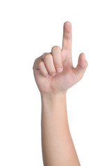hand sign posture click isolated