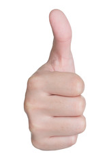 hand sign posture good isolated