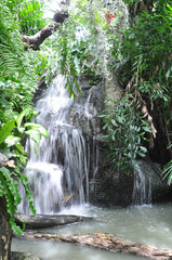 Beautiful waterfall in a Thailand