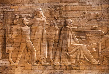 Möbelaufkleber Travertine Relief at mausoleum of Atatürk © Scott Griessel