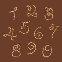 Sea rope decorative numbers