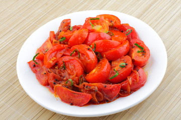 Tomato stir fry.