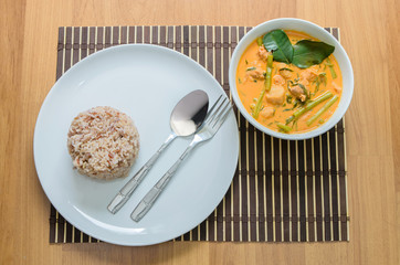 Pork curry with water spinach (Tae-pho soup)