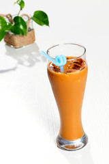 a glass of coffee